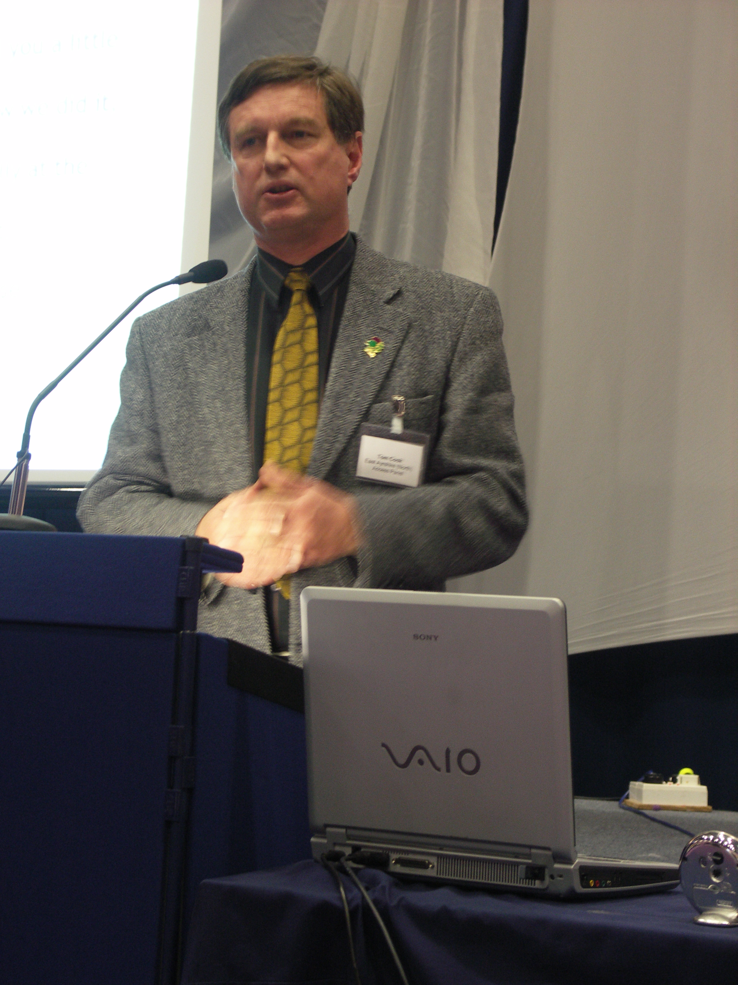 Tom Cook, Chair of East Ayrshire (North) Access Panel making a presentation to the Conference